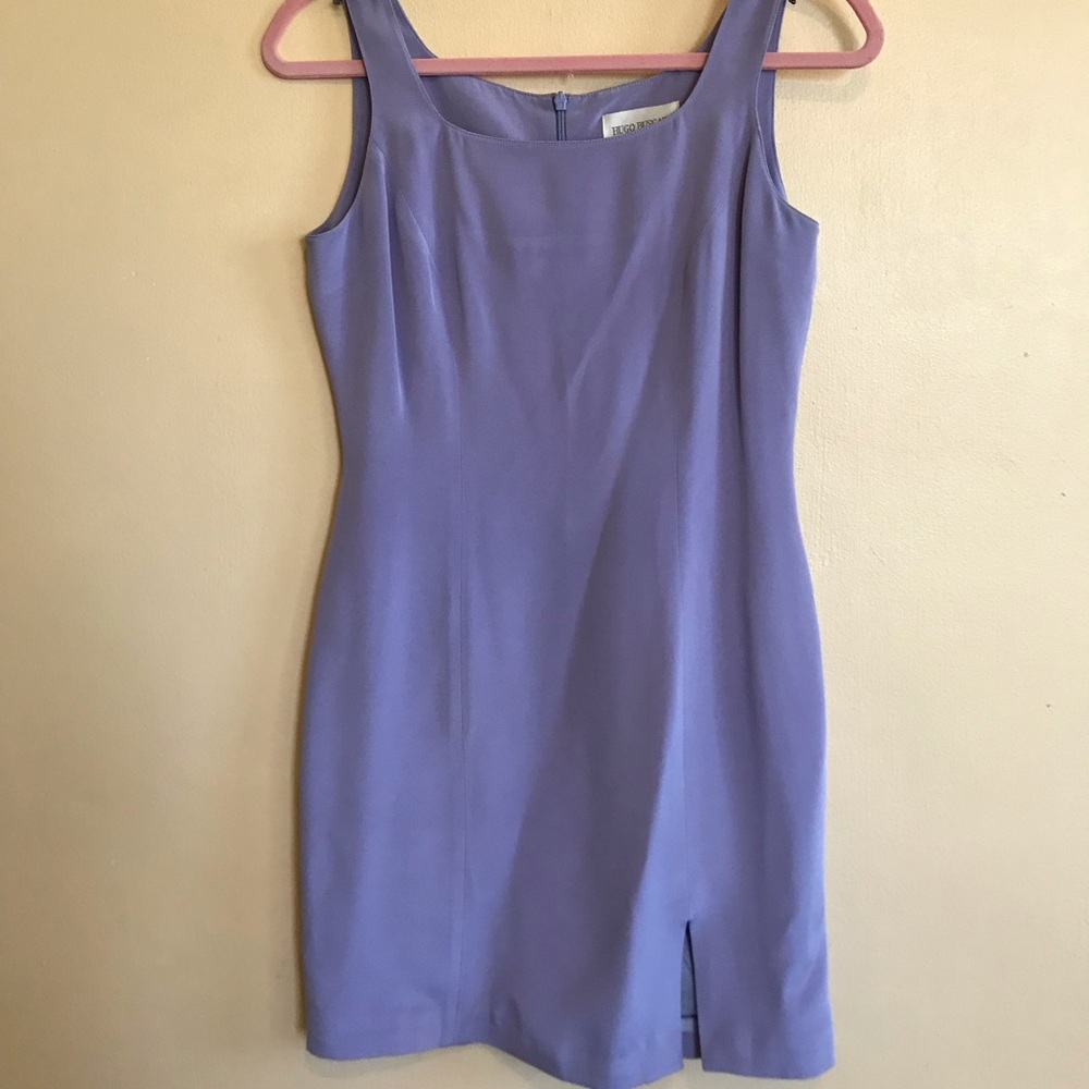 VINTAGE Hugo Buscati 100% silk lavender dress